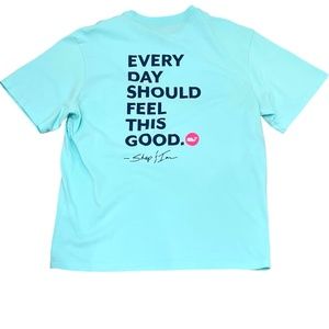 VINEYARD VINES AQUA BLUE POCKET "EVERY DAY SHOULD FEEL THIS GOOD" TEE SHIRT